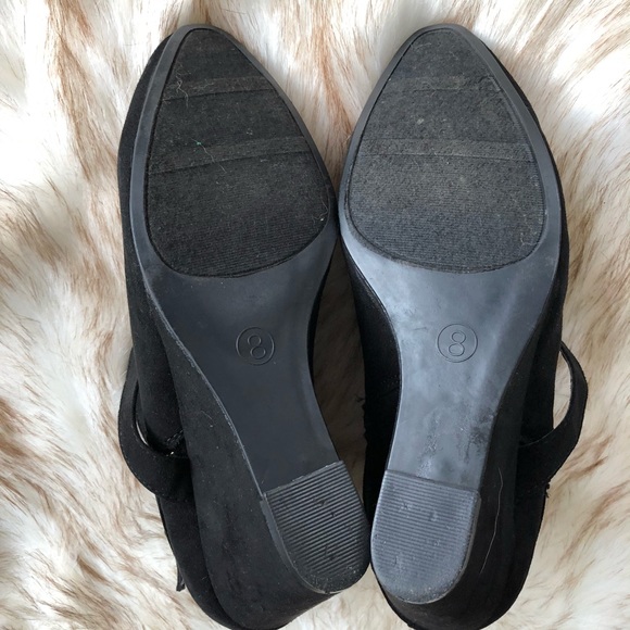 Black wedge suade ankle boots - Picture 3 of 4